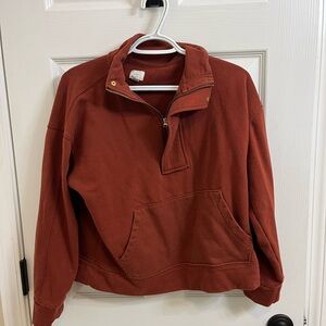A New Day Rust Half-Zip Sweater